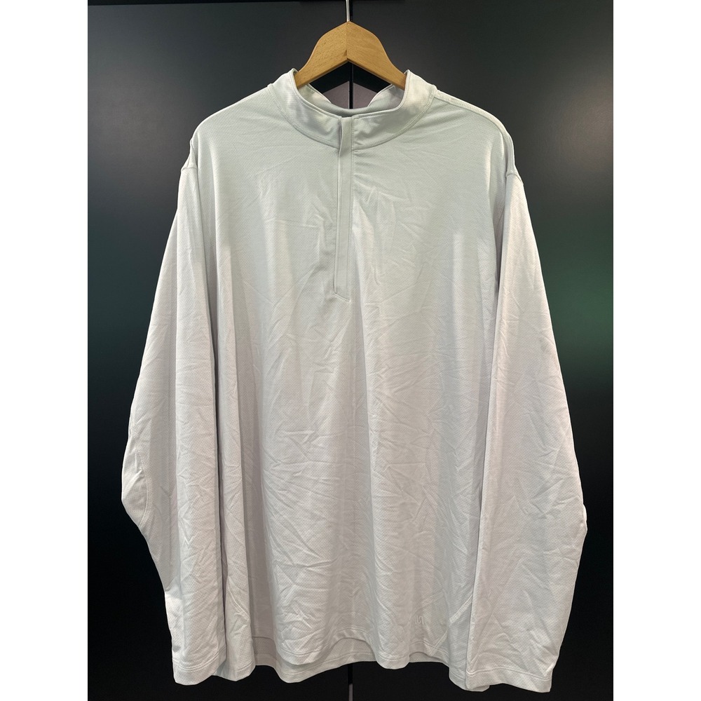 VRST Golf Mens LW Tech 1/4 Zip Nimbus Cloud Light Grey Pullover XXL MVG30009 NEW